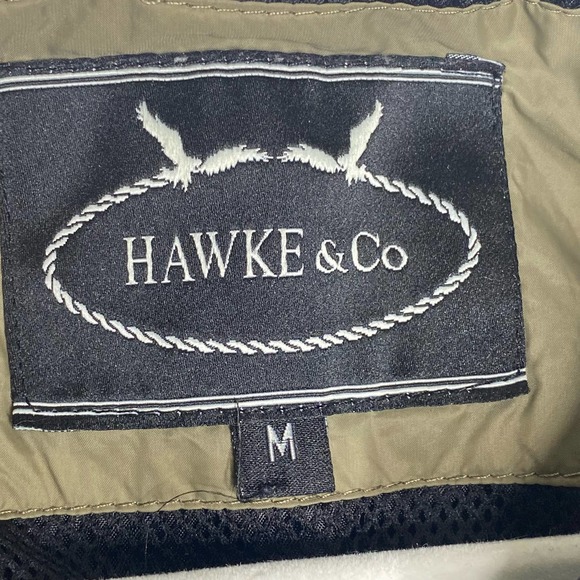 Hawk & Co Black Hooded Rain Coat Jacket Medium Style L3H06055H - Picture 5 of 9